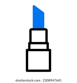 lipstick icon duotone blue black colour mother day illustration vector element and symbol perfect.