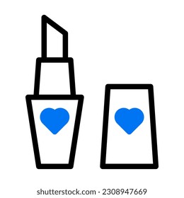 lipstick icon duotone blue black colour mother day illustration vector element and symbol perfect.