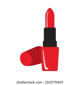 Lipstick Icon. Editable Bold Outline With Color Fill Design. Vector Illustration.