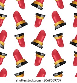 Diseño del patrón Emoji del icono de lápiz labial. Cosméticos de maquillaje Símbolos De Fondo Sin Maravilla. Vector de diseño de ilustración emoticono.