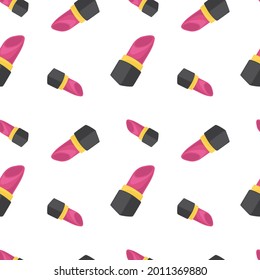 Icono de lápiz labial Patrón Emoji. Crear Símbolos De Fondo Sin Marea. Vector de diseño de ilustraciones de Doodle Emoticon.