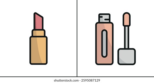 Lipstick icon features clean lines and elegance enhancing any digital concept
