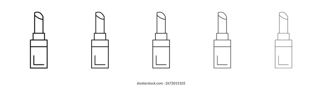 Lipstick icon filled flat sign concept for web design.
