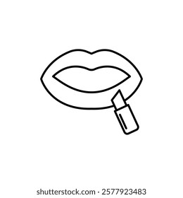 Lipstick icon Flat illustration sign