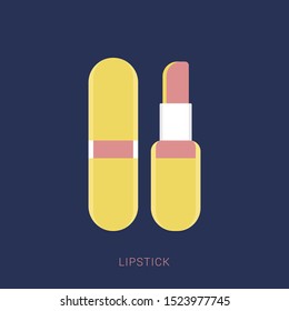 Lipstick icon. flat illustration of lipstick vector icon. Minimal flat icon