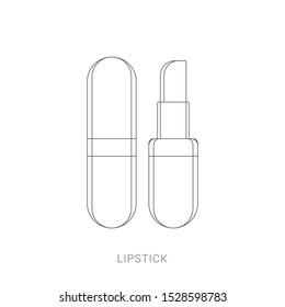 Lipstick icon. flat illustration of lipstick vector icon
