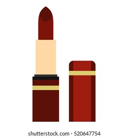 Lipstick icon. Flat illustration of lipstick vector icon for web