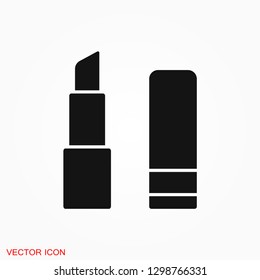 Lipstick icon, flat logo of lipstick, vector sign symbol for design