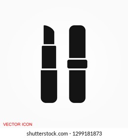 Lipstick icon, flat logo of lipstick, vector sign symbol for design