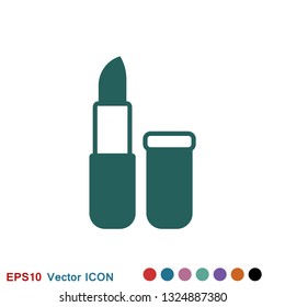 Lipstick icon, flat logo of lipstick, vector sign symbol for design