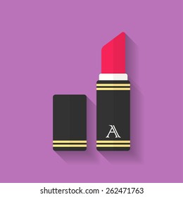 Lipstick icon. Flat style