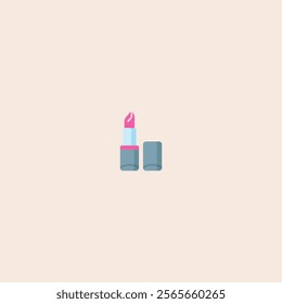 Lipstick icon flat vector design.