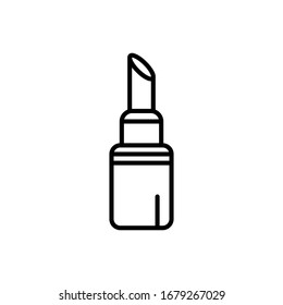Lipstick icon. Flat vector graphic in white background.