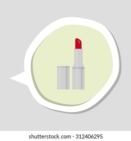 Lipstick icon. Flat, vector, illustration.
