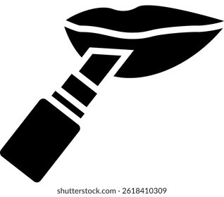 Lipstick Icon Glyph Vector Illustration