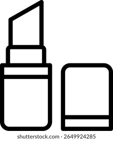ícone de batom ilustração design com contorno, isso não é feito a partir de qualquer geração de IA