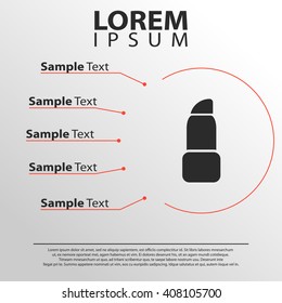 lipstick icon. infographics template