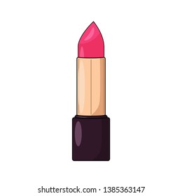 Lipstick icon isolated on white background. Makeup for lip. Vector flat design