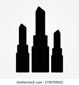 Lipstick icon. Isolated on White background