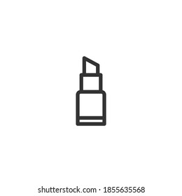 Lipstick icon isolated on white background. Makeup symbol modern, simple, vector, icon for website design, mobile app, ui. Vector Illustration