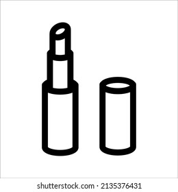 Lipstick icon. Isolated on White background
