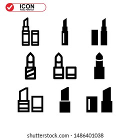 lipstick icon isolated sign symbol vector illustration - Collection of high quality black style vector icons
