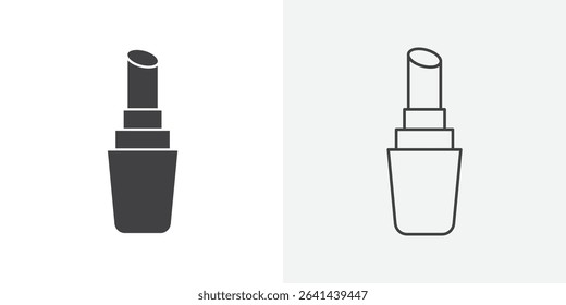 Lipstick icon Line graphics illustration