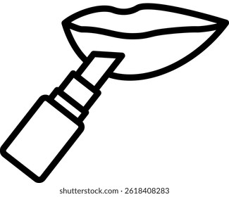 Lipstick Icon Line Vector Illustration