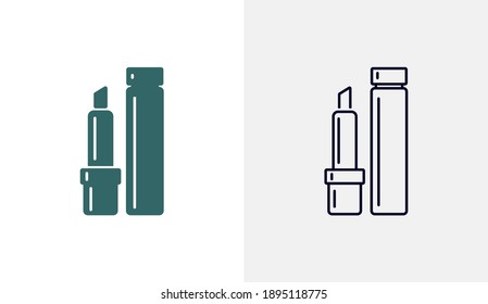 Lipstick icon logo design vector template, Fashion icon concepts, Creative design