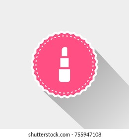lipstick icon with long shadow