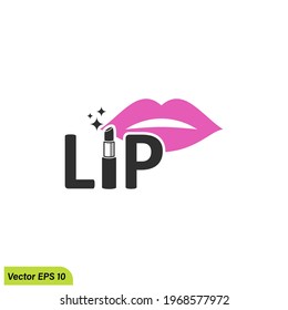 lipstick icon make up symbol simple design element
