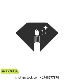 lipstick icon make up symbol simple design element