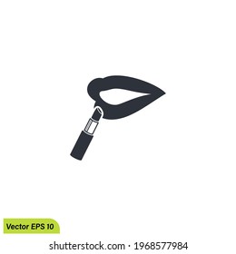 lipstick icon make up symbol simple design element