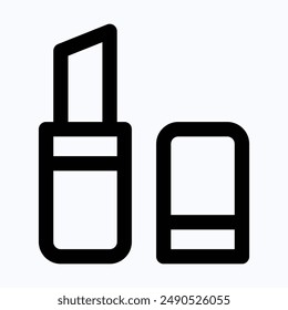 Lippenstift-Symbol, Make-up-Vektorgrafik-Symbol, isolierte lineare Vektorgrafik-Symbol.