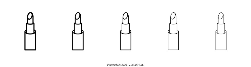 Icono del lápiz labial para el concepto móvil y el Diseño web.