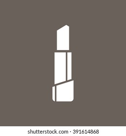 Lipstick Icon on Dark Gray Color. Eps-10.