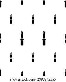 Lipstick Icon Seamless Pattern, Coloration, Texture Applicator For Lip, Cosmetic Product Vector Art Illustration