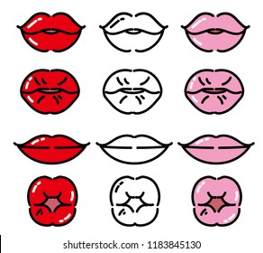 Lipstick Icon Set