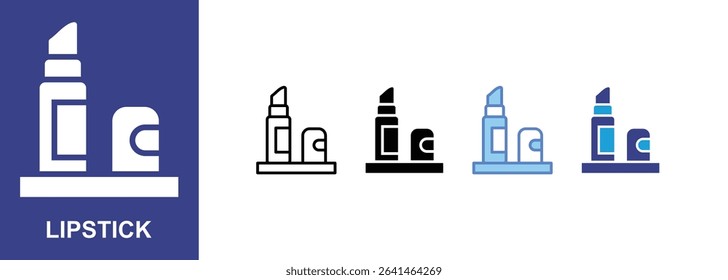 lipstick icon sets with five styles