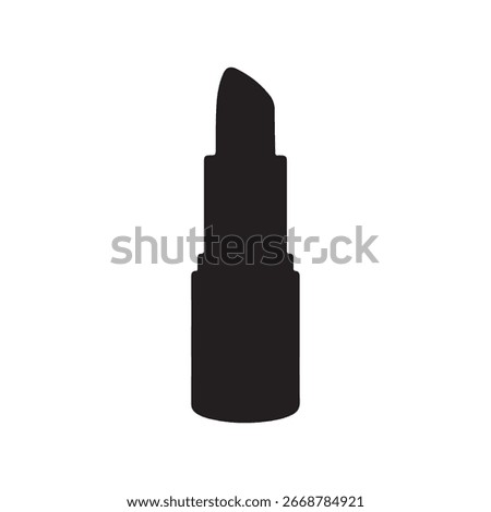 lipstick icon silhouette icon vector flat illustration design on white background