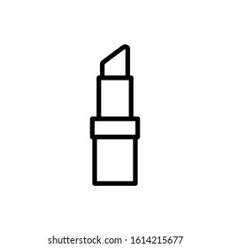 Lipstick icon. Simple flat logo vector illustration.