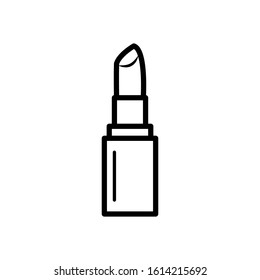 Lipstick icon. Simple flat logo vector illustration.