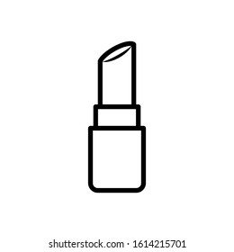 Lipstick icon. Simple flat logo vector illustration.