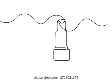 Ícone de batom em um estilo plano simples isolado em um fundo branco para projetos de maquiagem e beleza