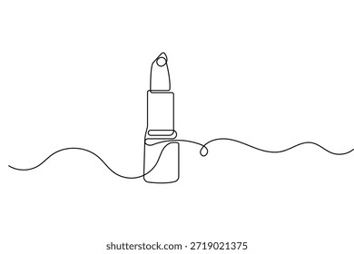 Ícone de batom em um estilo plano simples isolado em um fundo branco para projetos de maquiagem e beleza