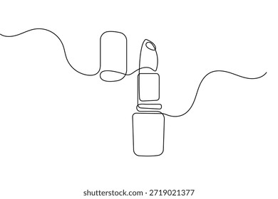 Ícone de batom em um estilo plano simples isolado em um fundo branco para projetos de maquiagem e beleza