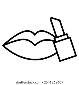 Lipstick icon simple flat icon vector symbol