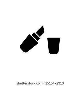 Lipstick icon. Simple glyph, flat vector of beauty icons for ui and ux, website or mobile application