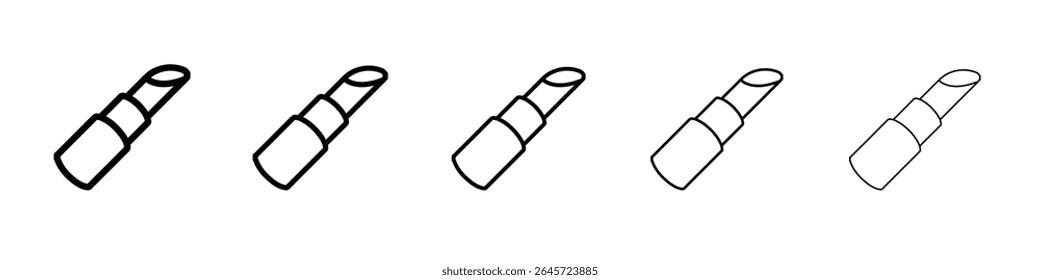 ícone de batom simples vetor contorno logotipo