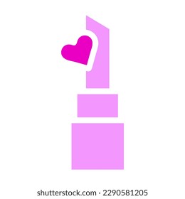lipstick icon solid duocolor pink colour mother day illustration vector element and symbol perfect.